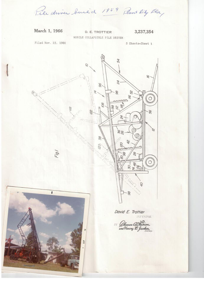 Photo of original patent drawings