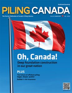 Piling Canada Issue 1, 2014 - Cover