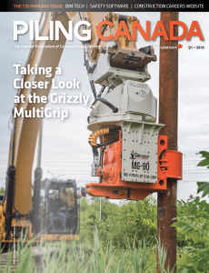 Piling Canada Issue 1, 2015 - Cover