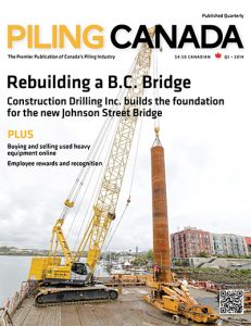 Piling Canada Issue 2, 2014 - Cover