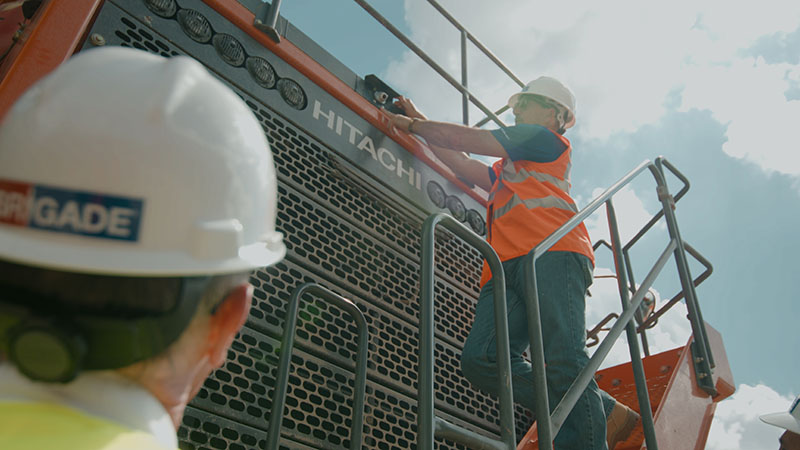 Installing Backeye®360 camera on construction vehicle