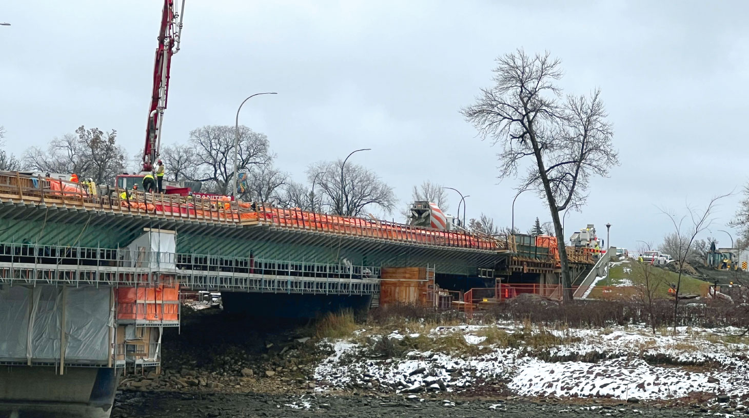 St. Vital bridge, under construction