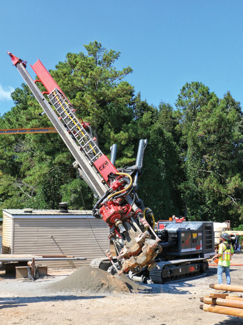 CR25 drilling ground at an angle