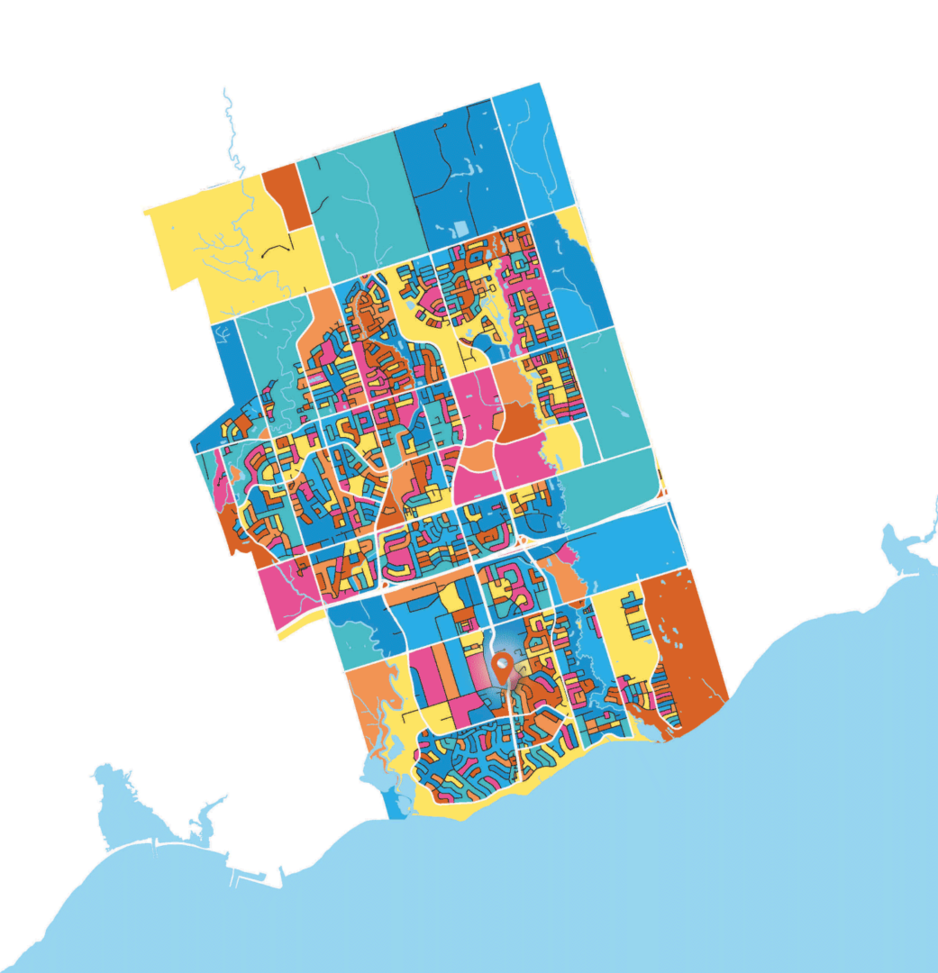 Map of Ajax, Ontario