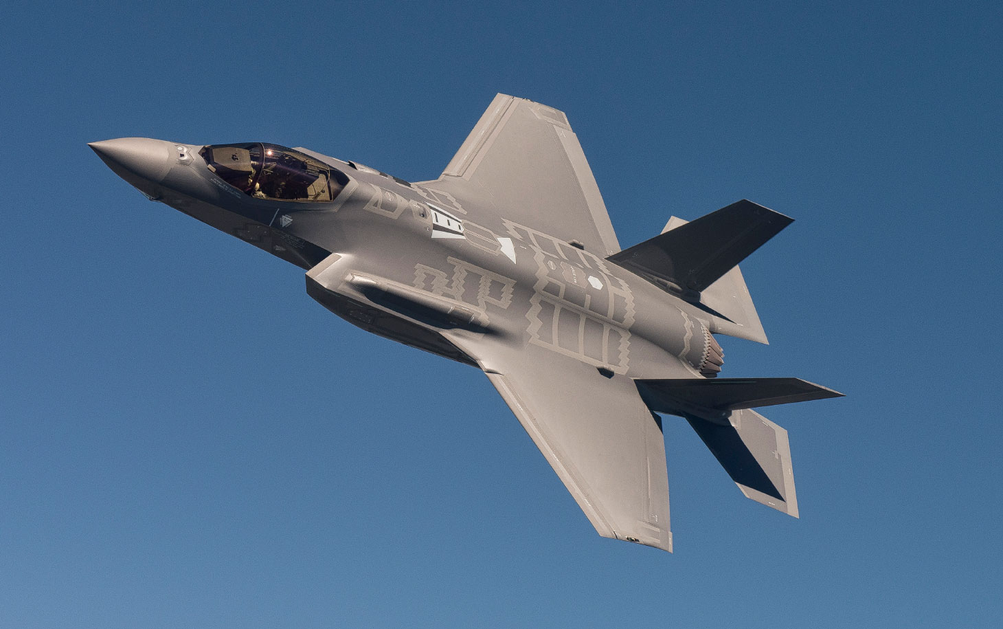 CF-35A fighter jet in sky