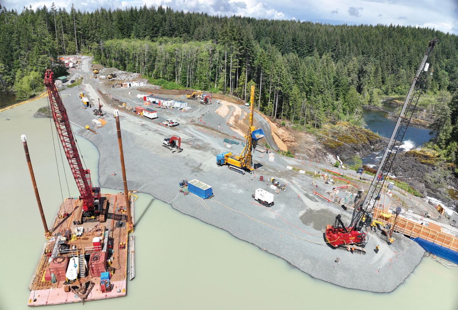 Drone picture of north earthfill dam